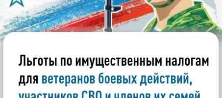 Льготы по имущественным налогам для ветеранов боевых действий, участников СВО и членов их семей